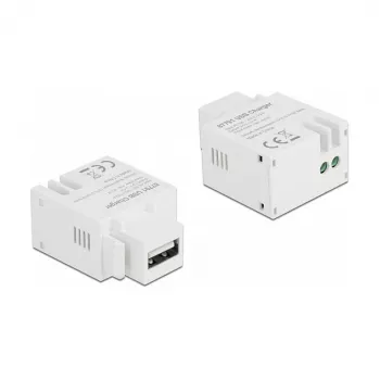 DeLOCK 87791 Keystone modulis USB A tipo įkrovimo prievadas 2.1 A baltas