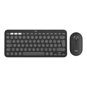 Logitech Pebble 2 Combo for Mac belaidė klaviatūra ir pelė QWERTZ vokiška grafito spalva
