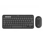 Logitech Pebble 2 Combo for Mac belaidė klaviatūra ir pelė QWERTZ vokiška grafito spalva