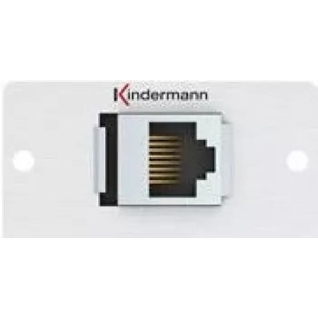 Kindermann Konnect 50 alu - Modulinis Faceplate-Snap-In - RJ-45