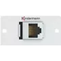 Kindermann Konnect 50 alu - Modulinis Faceplate-Snap-In - RJ-45