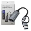 USB-C į USB-A ir HDMI 4K 30Hz adapteris QOLTEC aliuminis