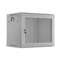 19 inch 9U 600x450 pilkas sieninis montavimo stovas su perforuotomis durelėmis