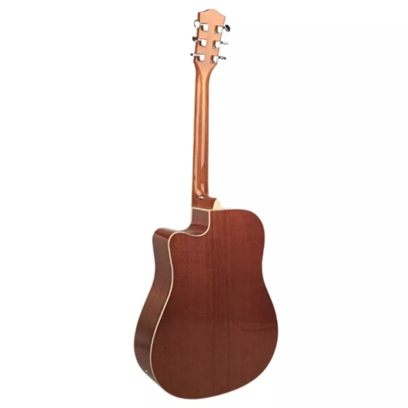 Elektroakustinė gitara V-tone VEAG1 CE 4/4 Wood – pilno dydžio dreadnought su išpjova, eglės viršumi, mahagony šonais ir nugarėle, įmontuotu preampu