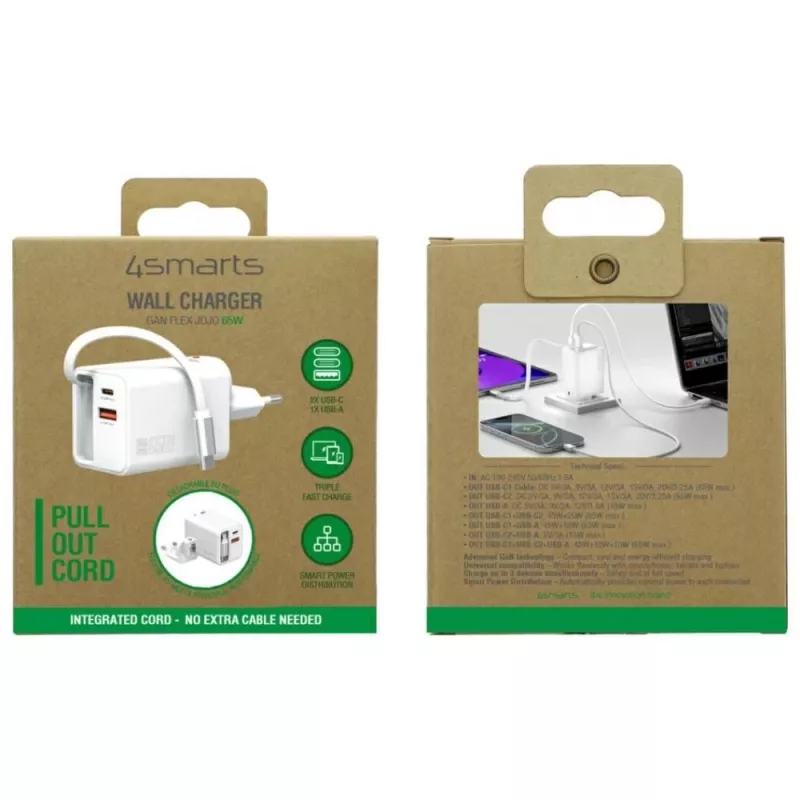 Vidinis USB-C/USB-A greitasis įkroviklis 4smarts 541065