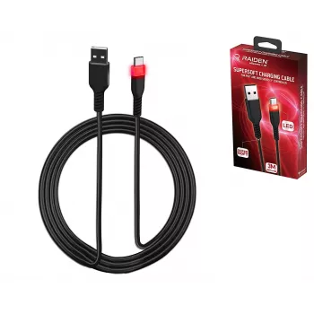 USB-C įkrovimo laidas SUBSONIC SA5601 3 m – tinka PS5, Xbox, Nintendo Switch
