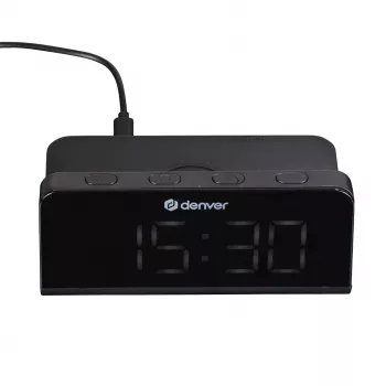 Skaitmeninis žadintuvas Denver ECQ-103MK2 Juodas LED ekranas Baterijos maitinimas