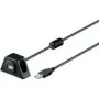 USB ilginimo kabelis Goobay USB 2.0 1,2 m juodas su tvirtinimo kronšteinu