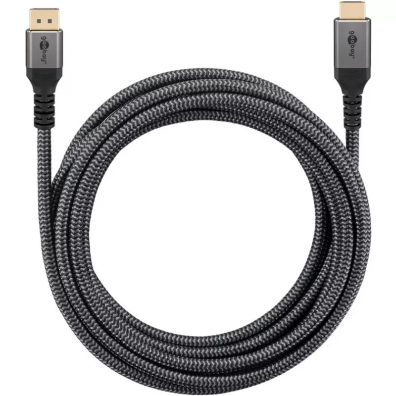 Goobay 65270 vaizdo kabelis adapteris 3 m DisplayPort → HDMI, pilka