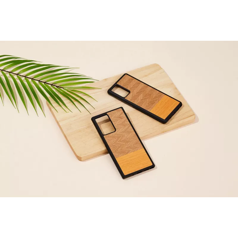 Apsauginis dėklas telefonui Man and Wood Galaxy Note 20 Herringbone Arancia Black