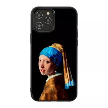 Apsauginis dėklas iKins, skirtas Apple iPhone 12 Pro Max, su „Mergina su perliniu auskaru“ dizainu