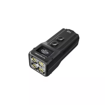 Rakto pakabuko žibintuvėlis Nitecore T4K – 4 LED, 1000 lm, įkraunamas per USB, IP54, atsparus smūgiams, 82,3 mm, 77 g