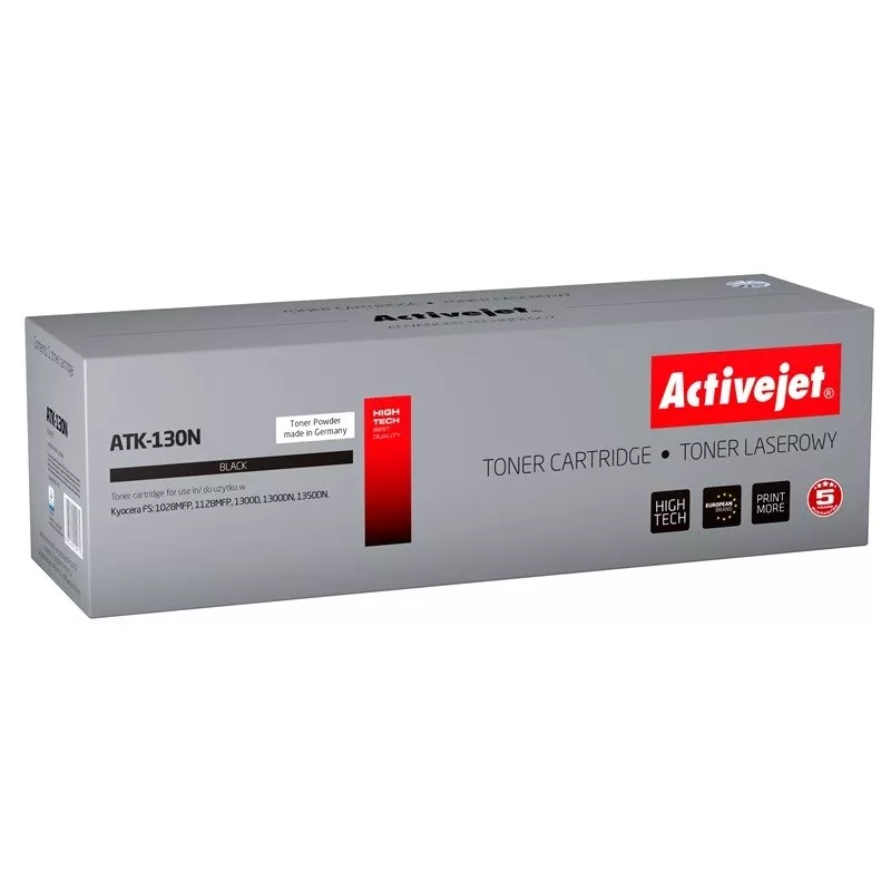 Activejet ATK-130N kasetė (pakaitalas Kyocera TK-130; Supreme; 7200 puslapių; juoda)