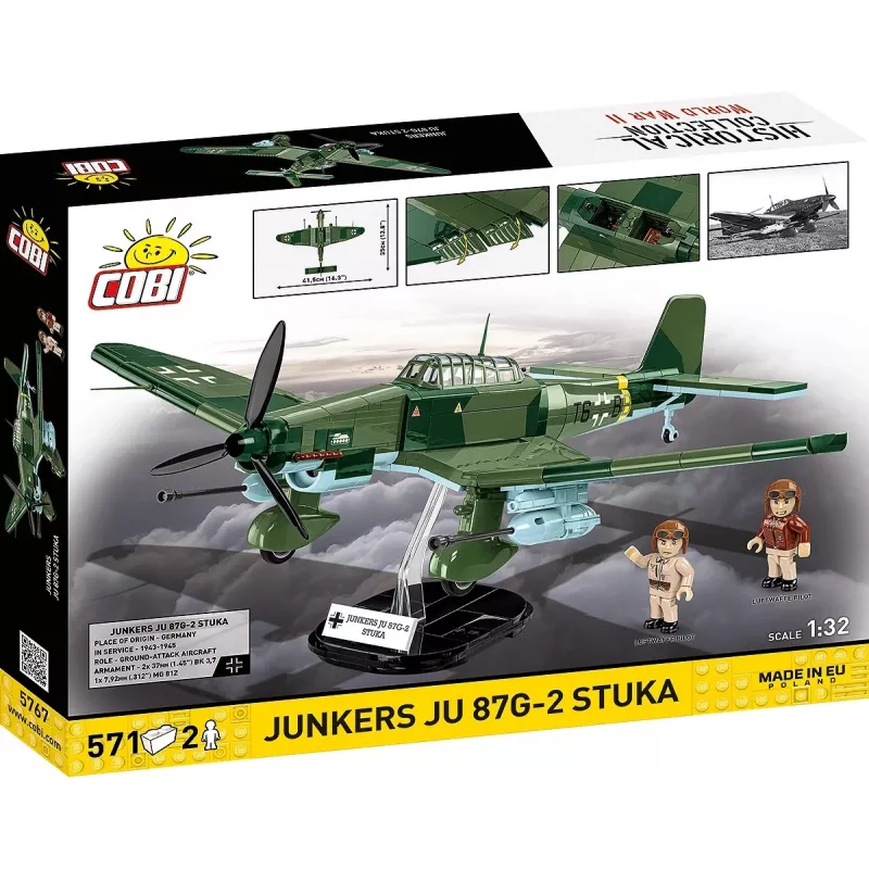 Konstruktorius Cobi Blocks Junkers JU 87G-2 Stuka 571 dalių modelio rinkinys
