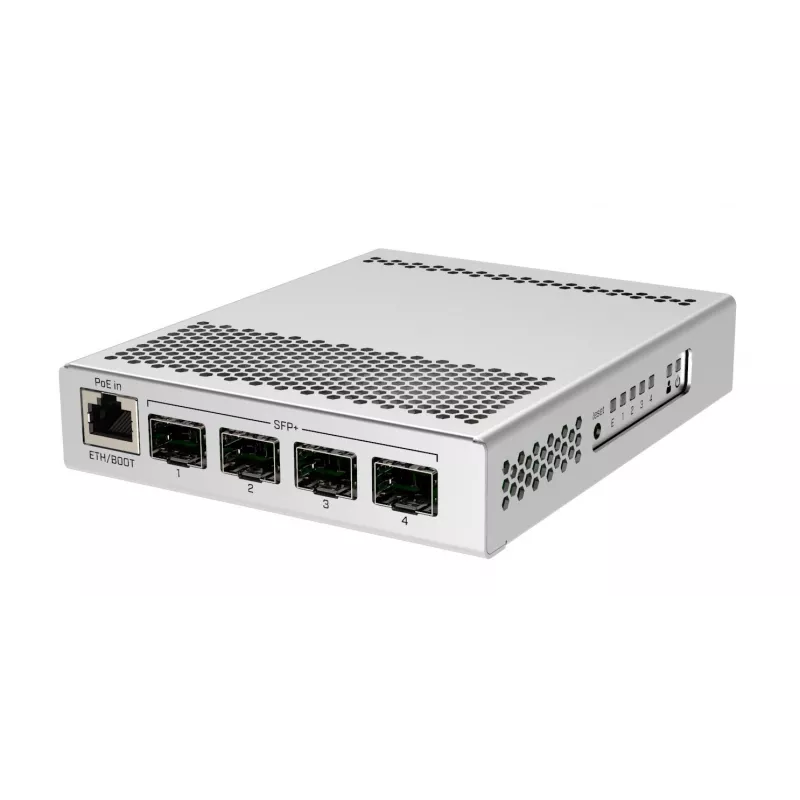 MikroTik CRS305-1G-4S+IN valdomas tinklo jungiklis, 1x 1GbE RJ-45 + 4x SFP+ 10Gb/s