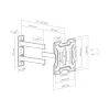 Sbox LCD-423 pilno judesio TV laikiklis (23-43 col./30 kg/200x200)