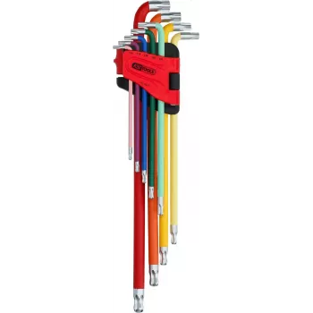 KS TOOLS Tools-Machines GmbH Rutulinių Torx raktų rinkinys, itin ilgi, 9 dalių (151.5210)