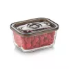 Caso VacuBoxx Eco M stiklinis vakuuminis indas su plastikiniu dangteliu, 0,8 l, skaidrus