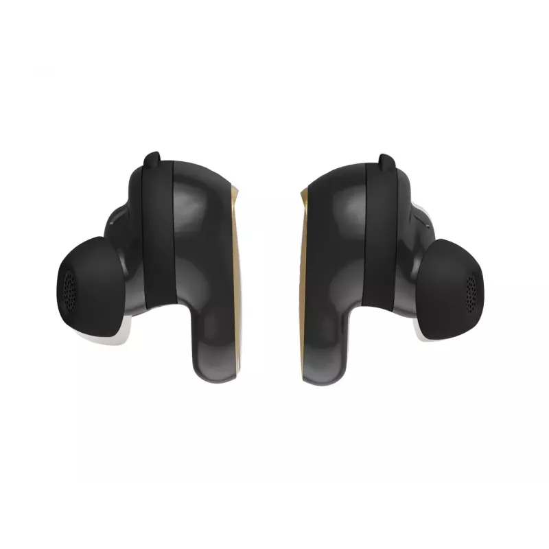 Belaidės ausinės Bose QuietComfort Ultra, juodos/auksinės, Bluetooth, įterpiamos, skirtos muzikai ir skambučiams