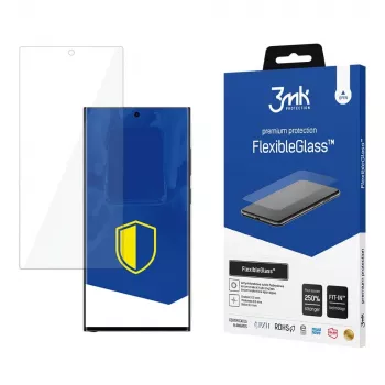 Apsauginis stiklas 3mk FlexibleGlass, skirtas Galaxy S24 Ultra ekranui, hibridinis stiklas
