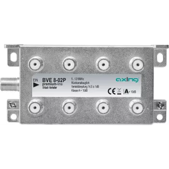 Axing BVE 8-02P - Kabelinis daliklis - 5 - 1218 MHz - Pilka - A - 14,5 dB - F (BVE802P)