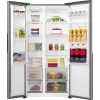 Gorenje HZF55082 NRS917E41XWD G400, Laisvai pastatomas šaldytuvas su šaldikliu, American door, Pilka, 2 durys, Liečiamas valdymas, LED