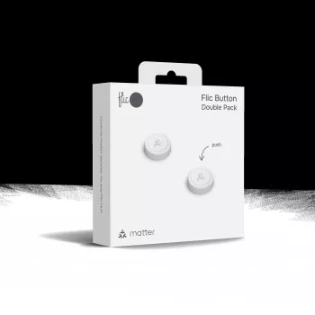 Belaidžių išmaniųjų valdymo mygtukų rinkinys Flic Double Pack R-BW-02 – 2 programuojami Bluetooth mygtukai