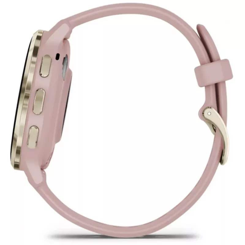Garmin Venu 3S 3.05 cm (1.2) AMOLED 41 mm Skaitmeninis 390 x 390 pikselių Lietimui jautrus ekranas Auksinė, Rožinė Wi-Fi GPS (palydovas)