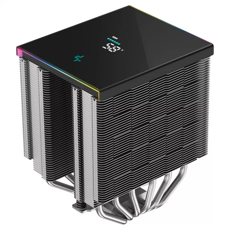 Oro aušintuvas procesoriui DeepCool AK620 Digital SE, dviejų bokštų, 6x Ø6 mm šilumos vamzdeliai, 2x 120 mm PWM ventiliatoriai, RGB, aukštis 161 mm