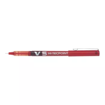 Pilot V5 HiTec Red 0.5 mm rašikliai raudona spalva 12 vnt.