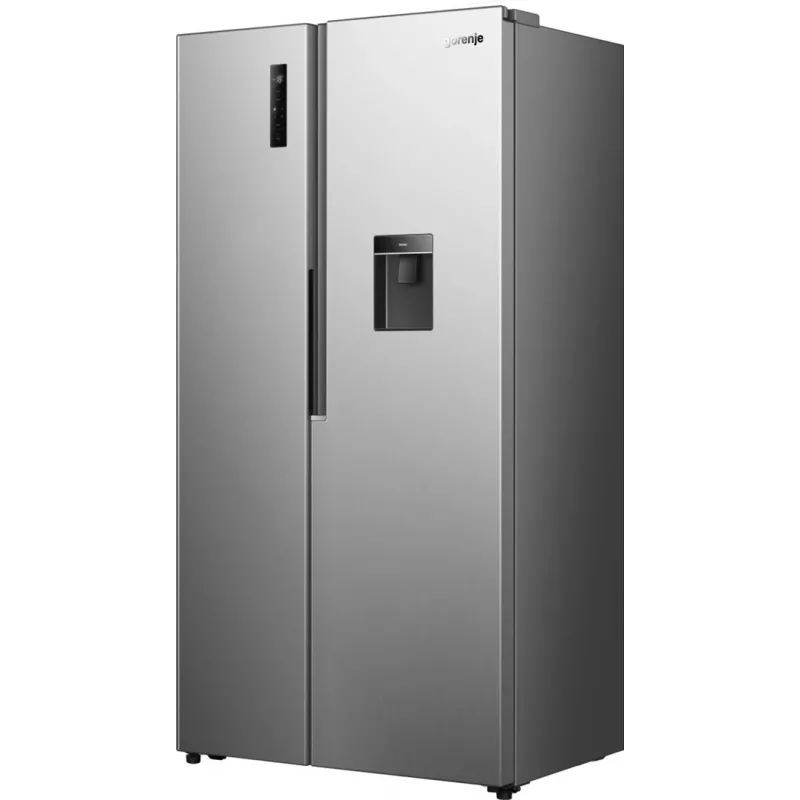 Gorenje HZF55082 NRS917E41XWD G400, Laisvai pastatomas šaldytuvas su šaldikliu, American door, Pilka, 2 durys, Liečiamas valdymas, LED