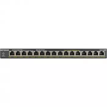 NETGEAR GS316PP nevaldomas Gigabit Ethernet (10/100/1000) Power over Ethernet (PoE) juodas