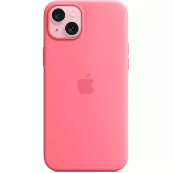Silicone Case Cover Apple iPhone 15 Plus Pink Monochromatic 6.7 colio