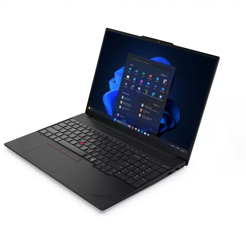 Lenovo ThinkPad E16 Gen 3 (AMD) 21ST004GGE nešiojamasis kompiuteris, AMD Ryzen 5 220, 40,6 cm (16 colių) WUXGA 1920 x 1200, 32 GB DDR5, 1 TB SSD NVMe, AMD Radeon 740M, Wi-Fi, Windows 11 Pro, vokiška klaviatūra, juodas