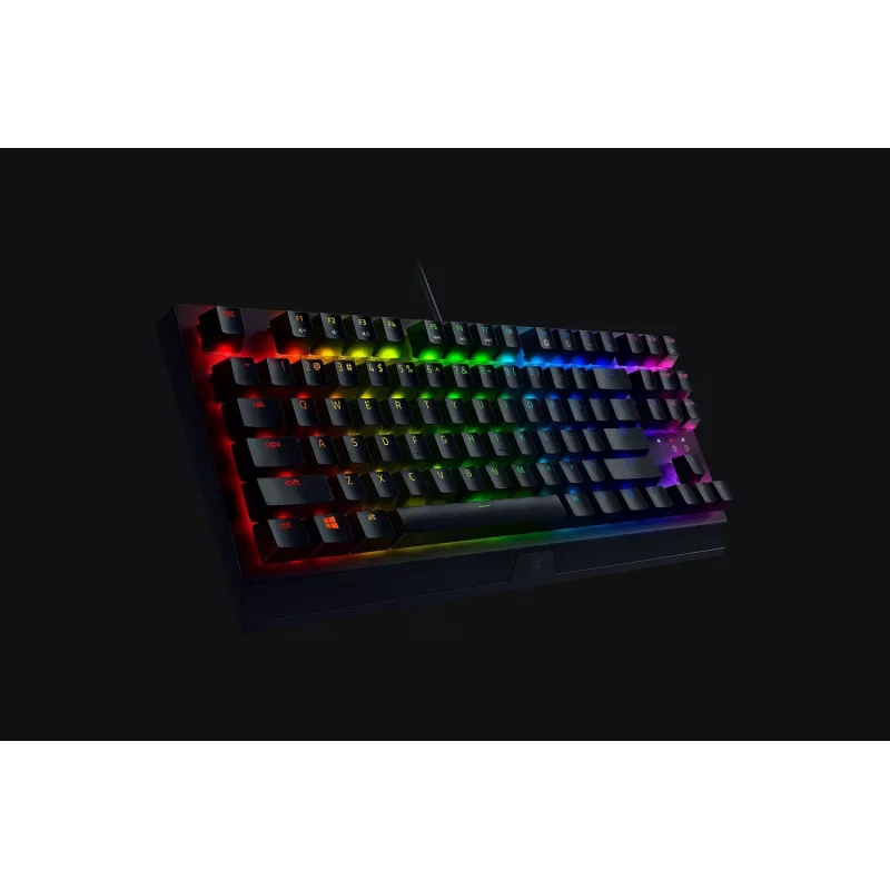 Mechaninė žaidimų klaviatūra Razer BlackWidow V3 Tenkeyless — USB, QWERTY US, Razer Yellow jungikliai, RGB apšvietimas, juoda