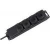 Brennenstuhl prailginimo lizdas IP44 4-jų vietų juodas 2,0m H07RN-F 3G1,5 - Prailginimo laidas - AC 230 V - išvesties jungtys: 4 - 2 m (1159960)