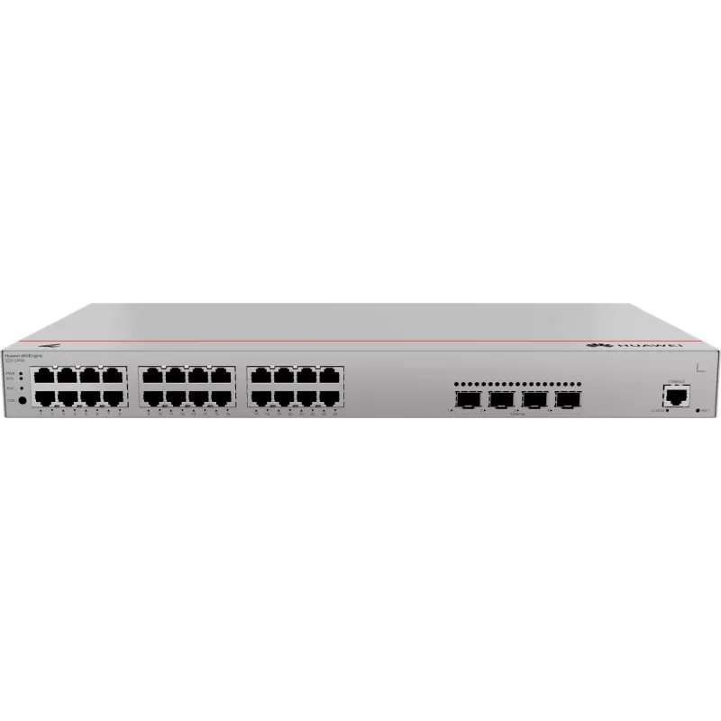 HUAWEI S220-24P4X – 24 prievadų Gigabit (10/100/1000) RJ-45, 4 x SFP+, PoE, 1U pilkas