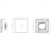 Lietiminis jungiklis Spring One Way Glass Black, vienpolis, juodas stiklas