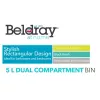 Beldray Dual Compartment Bin LA035235BLKFEU7 5 litrų juodas, dviejų skyrių virtuvinis šiukšlių konteineris
