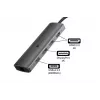 Alcasa HUB-C001A USB Type-C sąsajos šakotuvas 5000 Mbit/s Antracitas