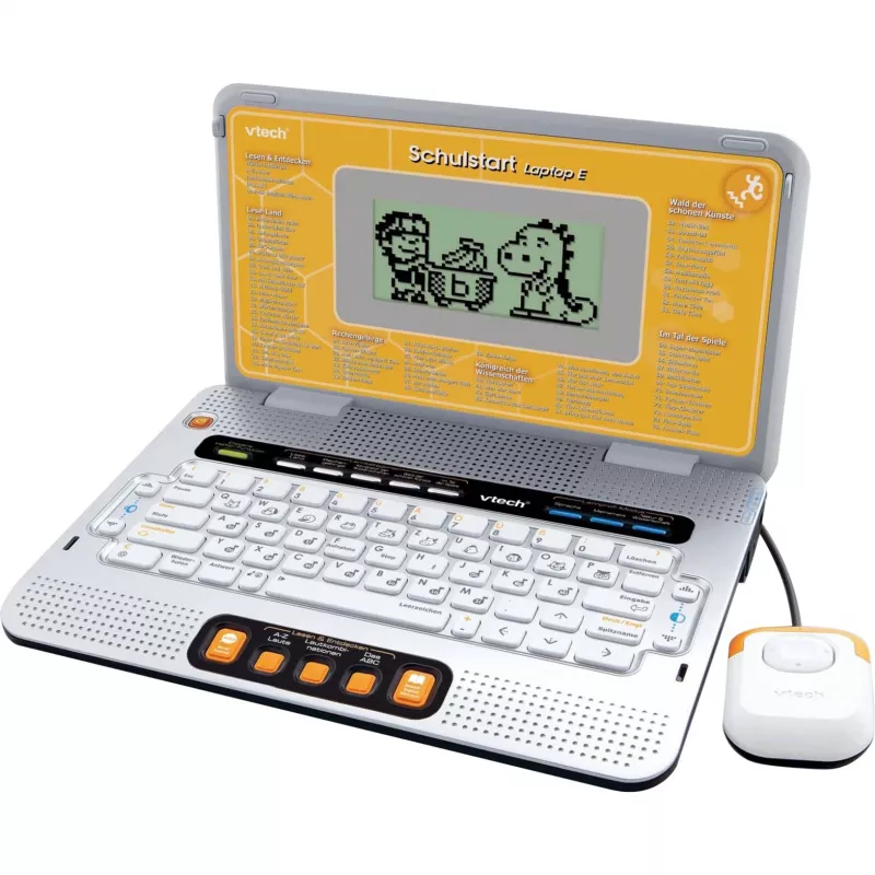 Mokomasis nešiojamasis kompiuteris VTech Schulstart Laptop E vaikams nuo 6 iki 8 metų, sidabrinis