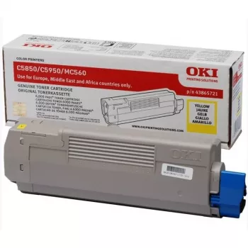 Toneras OKI 43865721 geltonas iki 6000 puslapių