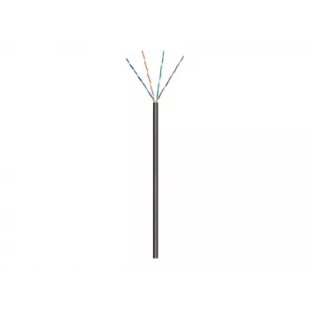 Wentronic goobay - Bėginis kabelis - 100,0 m - UTP - CAT 5e - lauko sąlygoms, vytas - Juoda (57196)