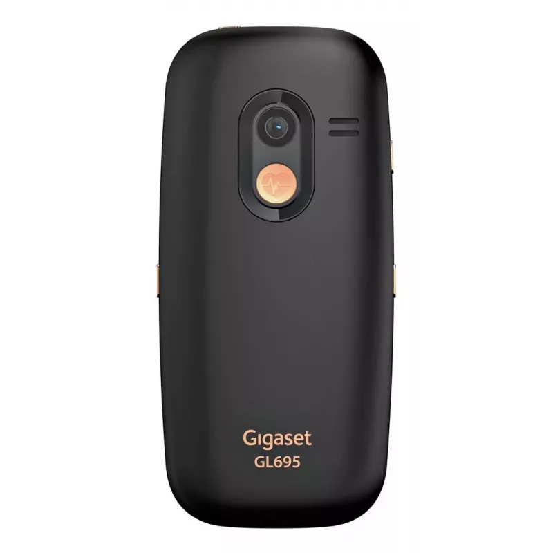 Senjorų mobilusis telefonas Gigaset GL695 – 2,31 colio (5,87 cm) ekranas, 240×320, viena SIM, 4G, 2 MP kamera, 1400 mAh, juoda