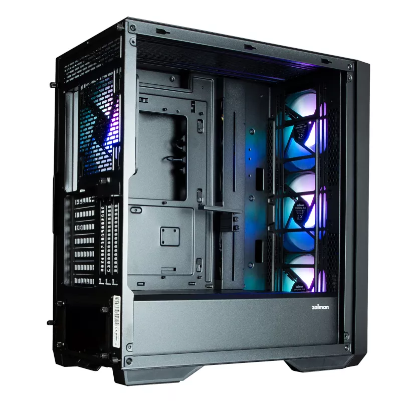 Zalman Z9 Iceberg MS juodas ATX vidutinis bokštas kompiuterio korpusas su 4x 140 mm ARGB ventiliatoriais