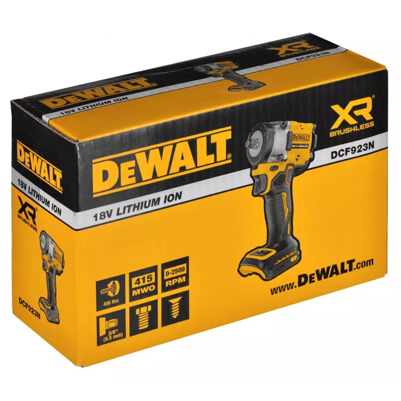 Veržliaraktis smūginis DeWALT DCF923N-XJ 3/8 col. 18 V didelis sukimo momentas
