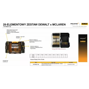 DEWALT FLEXTORQ BIT SET 28vnt. /MCALREN