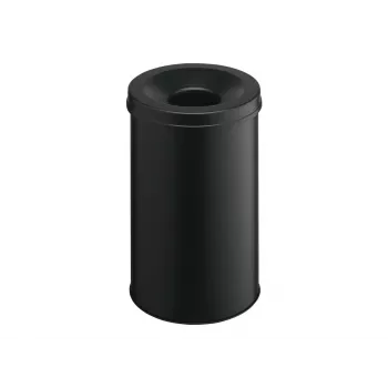 Durable 330601 apvali plieninė šiukšliadėžė su gesinamuoju dangčiu, 30 l, juoda