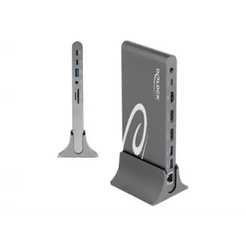 Docking stotelė DeLOCK USB-C DP 1.4 Triple 4K Display