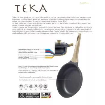 Universali keptuvė Beper PE.005 apvali juoda 24 cm